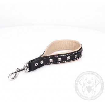 Short Leather Pull Tab with light colour padding