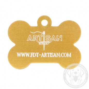 Bone-Shaped Dog Tag with Personal Engraving for Labrador