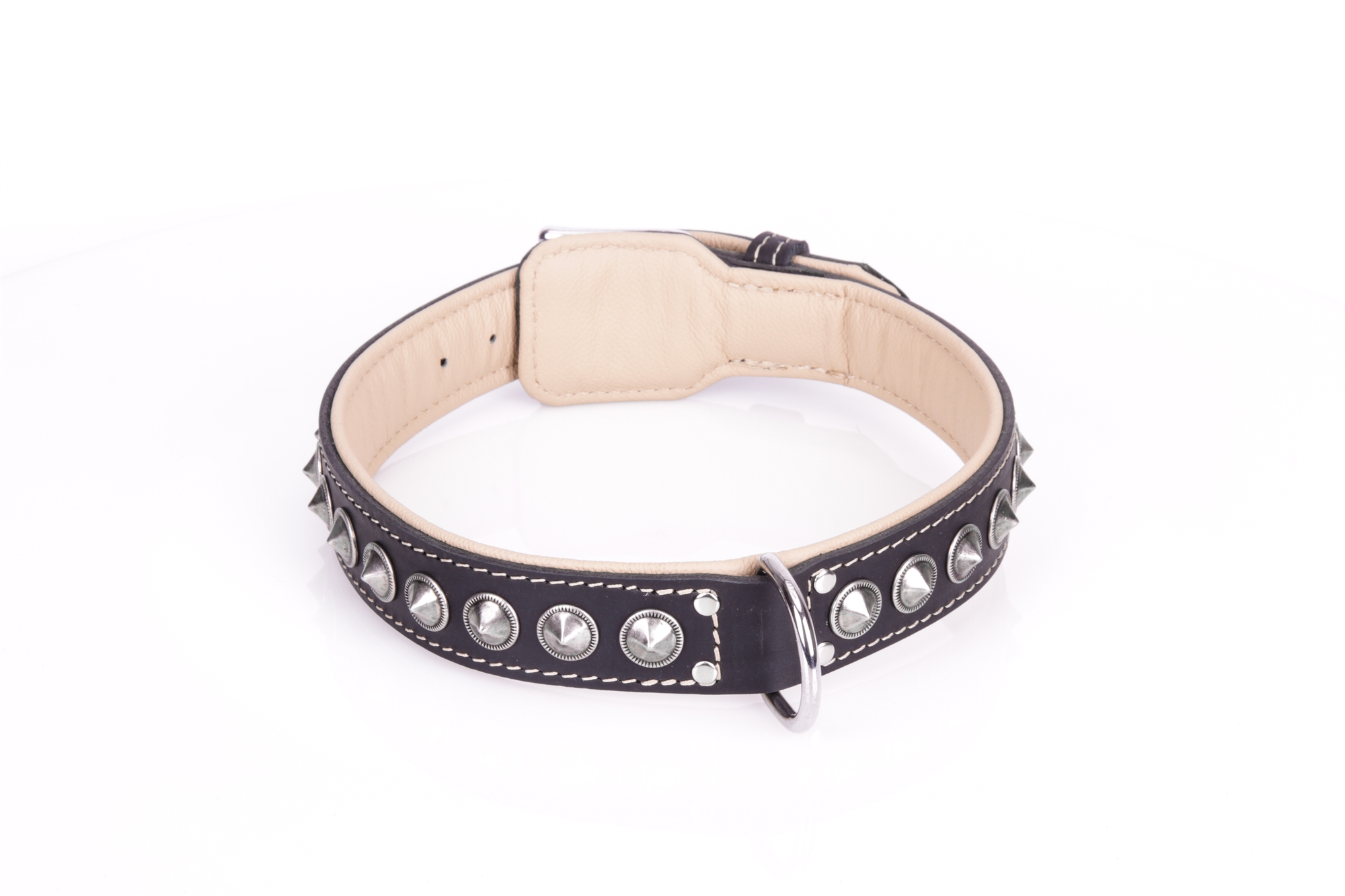 Nappa gepolstertes Halsband aus Leder